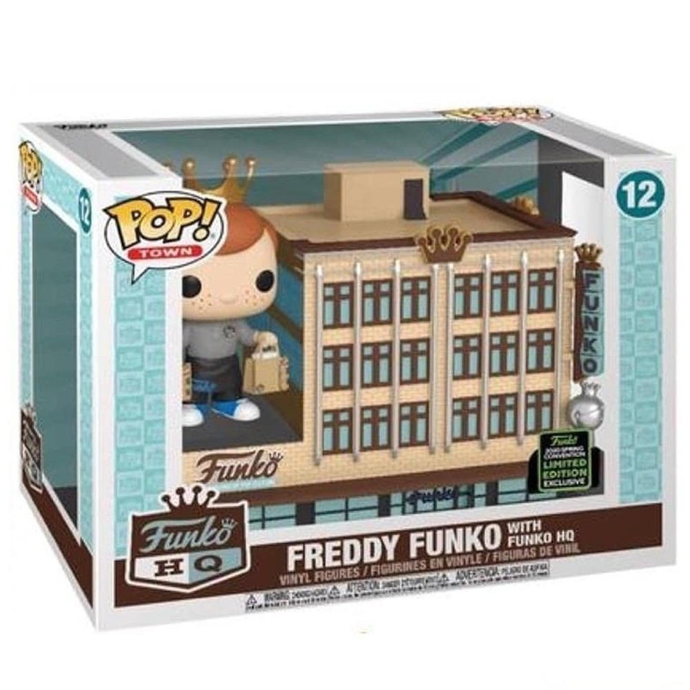 Funko POP Town Freddy Funko with Funko HQ ECCC 12 Building Vinyl Figure New Set